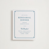 Fleur Corner Letterpress Rehearsal Dinner Cards