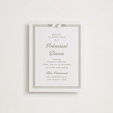 Court Letterpress Rehearsal Dinner Cards