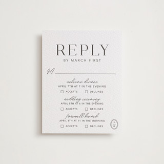 Cosmopolitan Letterpress Multi-Event RSVP Cards
