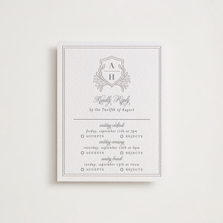 Chic Monogram Letterpress Multi-Event RSVP Cards