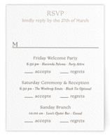 Letterpress Multi-Event RSVP Cards