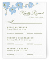 Anemones Letterpress Multi-Event RSVP Cards