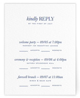 bluebell dinner Letterpress Multi-Event RSVP Cards