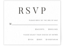 austerity Letterpress RSVP Cards