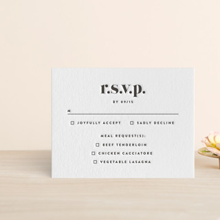 Senses Letterpress RSVP Cards