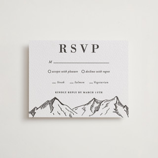 Etched Mountain Letterpress RSVP Cards