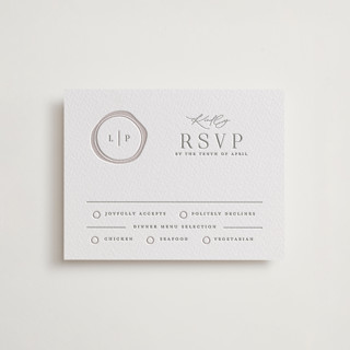 Wax Seal Monogram Letterpress RSVP Cards