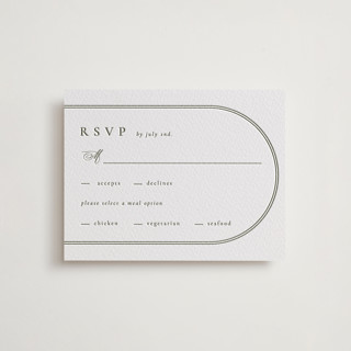 Classic Arch Letterpress RSVP Cards