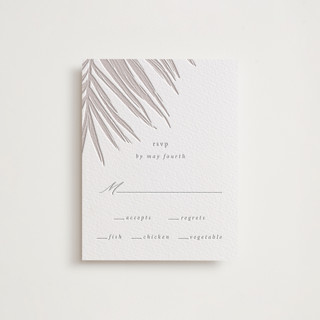 Gilded Palm Letterpress RSVP Cards