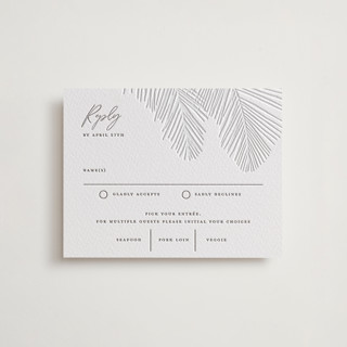 Palm Arbor Letterpress RSVP Cards