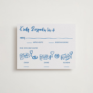 Sketched Crest Letterpress RSVP Cards