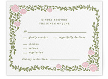 Vintage Blooms Letterpress RSVP Cards