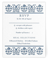 Pressed Motif Letterpress RSVP Cards