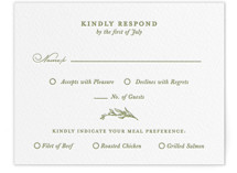 Botanical Crest Letterpress RSVP Cards