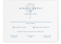 Palm Tree Letterpress RSVP Cards