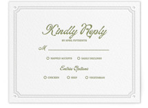 Palm Shade Letterpress RSVP Cards