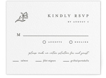 Floral Cascade Letterpress RSVP Cards