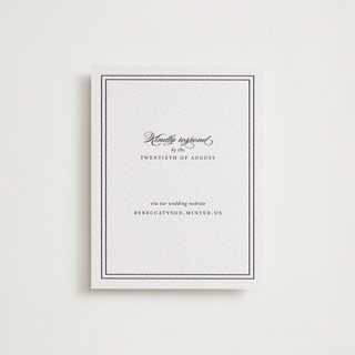 Eloquence Letterpress RSVP Online Enclosure Cards