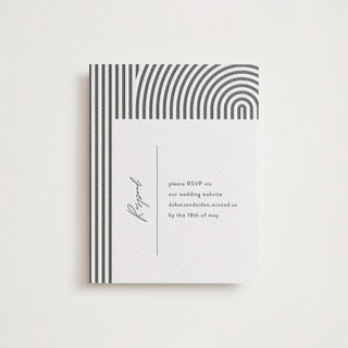 Art Deco Letterpress RSVP Online Enclosure Cards