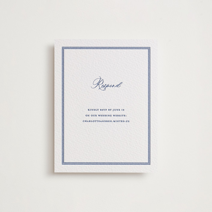 Starboard Letterpress RSVP Online Enclosure Cards by Pixel and Hank Minted