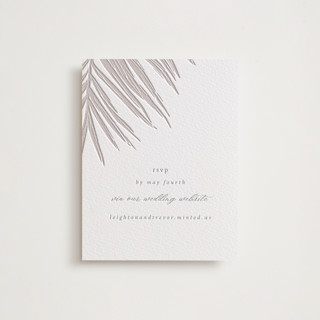 Gilded Palm Letterpress RSVP Online Enclosure Cards