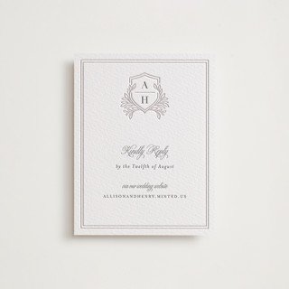 Chic Monogram Letterpress RSVP Online Enclosure Cards
