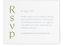 Letterpress RSVP Online Enclosure Cards