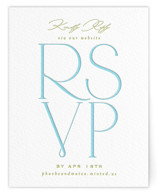 Letterpress RSVP Online Enclosure Cards