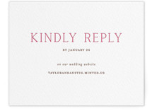 Letterpress RSVP Online Enclosure Cards