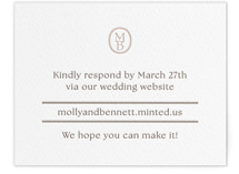 Letterpress RSVP Online Enclosure Cards