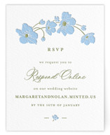 Anemones Letterpress RSVP Online Enclosure Cards
