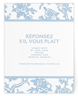 Classic Toile Letterpress RSVP Online Enclosure Cards