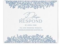 Hummingbird Botanicals Letterpress RSVP Online Enclosure Cards