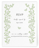 Flower Garden Letterpress RSVP Online Enclosure Cards