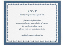 Pressed Motif Letterpress RSVP Online Enclosure Cards