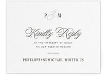 Outlined Letterpress RSVP Online Enclosure Cards