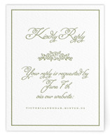 Crestino Letterpress RSVP Online Enclosure Cards