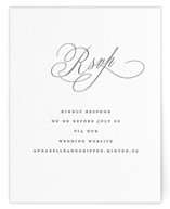 Romantic Script Letterpress RSVP Online Enclosure Cards