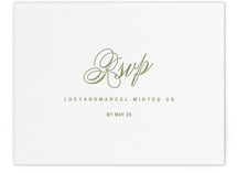 Letterpress RSVP Online Enclosure Cards