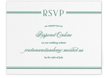 Fresh Classic Letterpress RSVP Online Enclosure Cards
