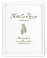 Palm Shade Letterpress RSVP Online Enclosure Cards