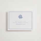 Hydrangea bloom Letterpress RSVP Online Enclosure Cards