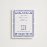 Embroidered Letterpress RSVP Online Enclosure Cards