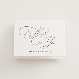 Lightly Penned Letterpress Wedding Thank You Cards