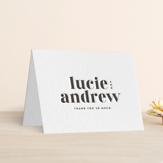 Senses Letterpress Wedding Thank You Cards