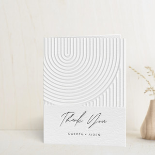 Art Deco Letterpress Wedding Thank You Cards