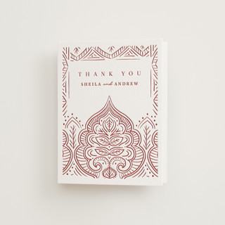Taj Letterpress Wedding Thank You Cards