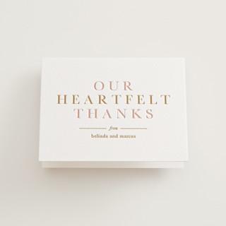 Stacked Letterpress Wedding Thank You Cards