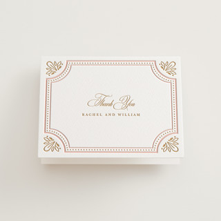 Ornate Frame Letterpress Wedding Thank You Cards
