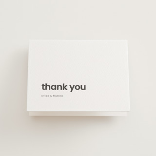 min mod Letterpress Wedding Thank You Cards